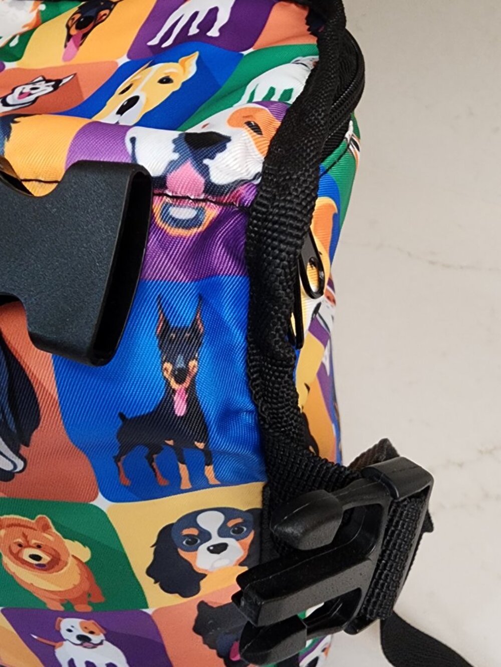 Pop Art Dog Breeds Insulated Lunch Bag Colorful Puppy Print Cooler Tote - Picture 14 of 15